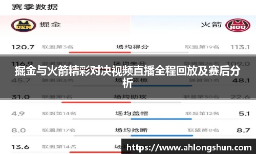掘金与火箭精彩对决视频直播全程回放及赛后分析